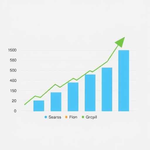 圖表顯示營收成長