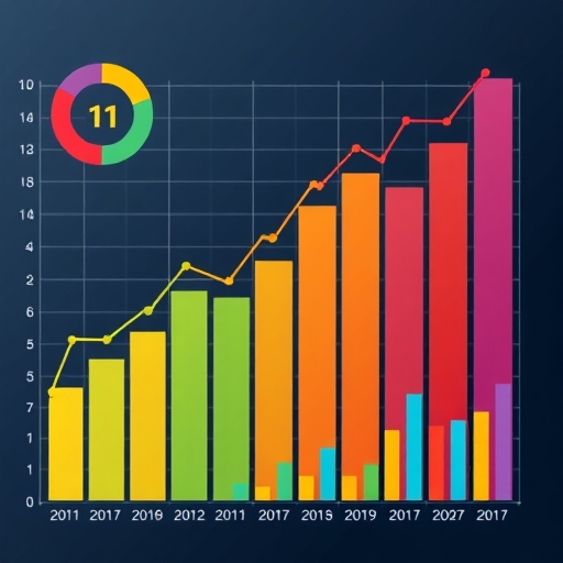 色彩繽紛的投資圖表