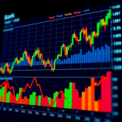 多彩的股票市場圖表