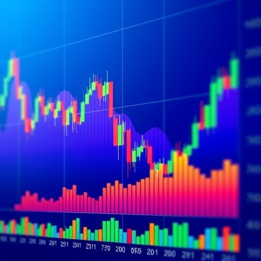 多彩的股票市場圖表