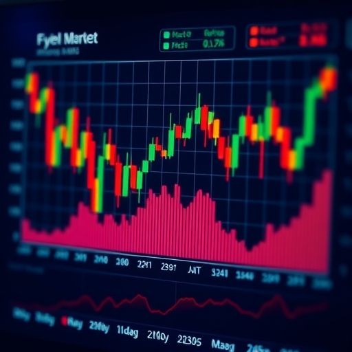 多彩的股票市場圖表