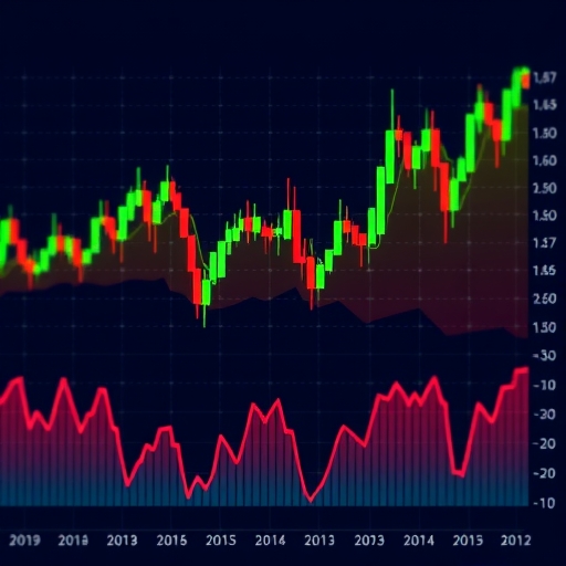 多彩的股票市場圖表