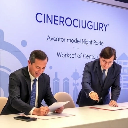 公司高層簽署併購文件