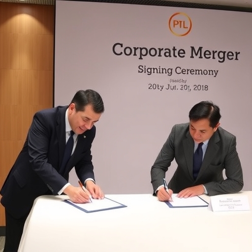 企業併購簽署儀式