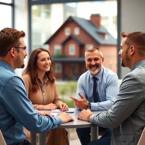 一群專家正在討論房地產市場