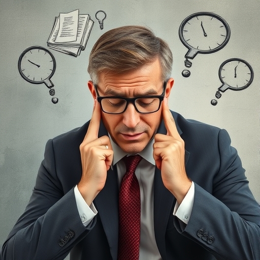 一位男子正在桌前工作過度