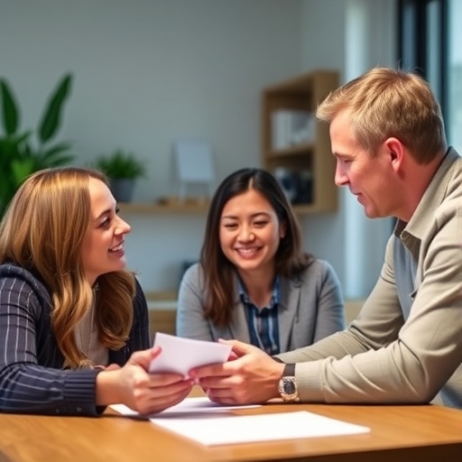 一家人在討論房產轉移問題