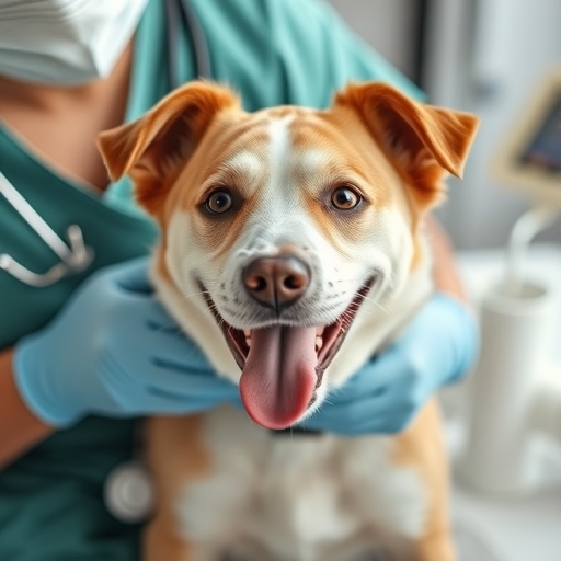 快樂的寵物接受醫療治療