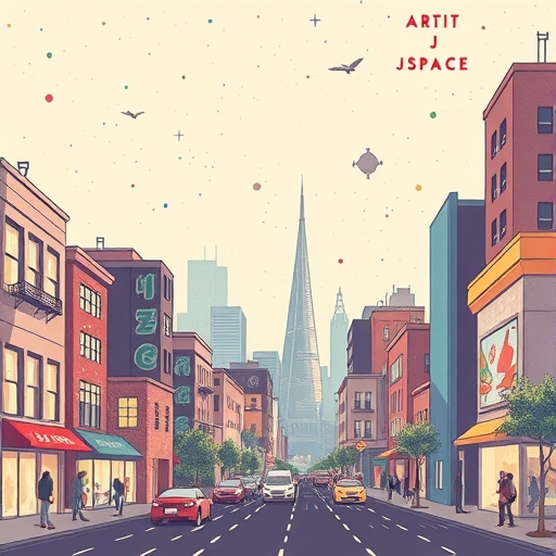 J_SPACE在城市中的插圖