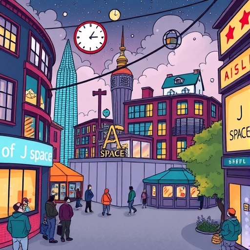 J_SPACE在城市中的插圖