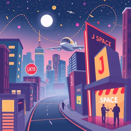 J_SPACE在城市中的插圖