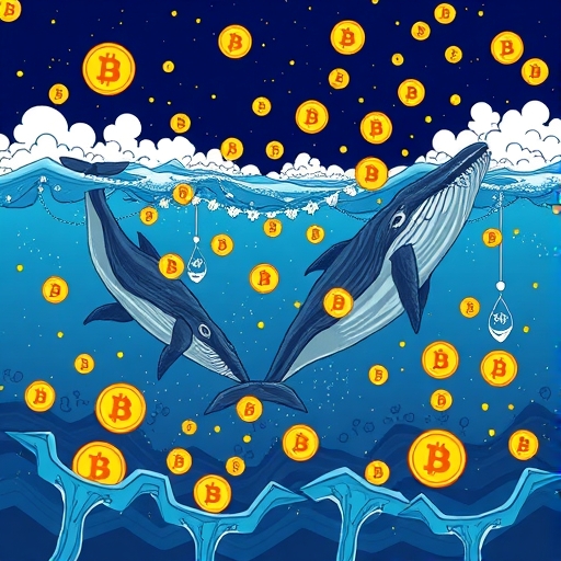 比特幣巨鯨資金轉移示意圖