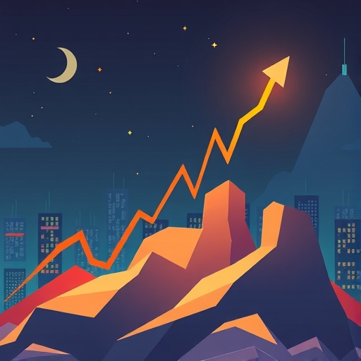 股票市場上漲的插圖