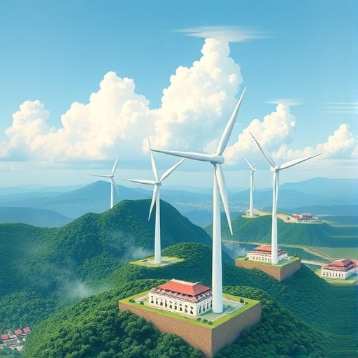 台灣的風力發電機群