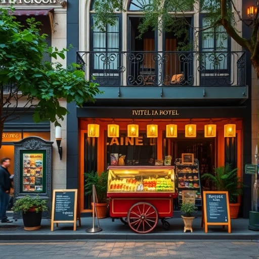 一家五星級飯店設置的地攤