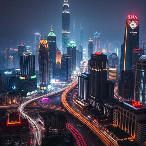 越南胡志明市的現代與歷史建築融合景觀