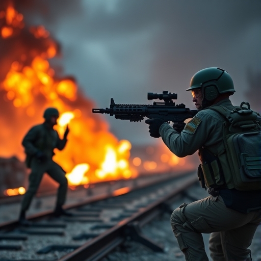 先進軍事技術的展示