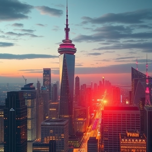 現代城市天際線科技