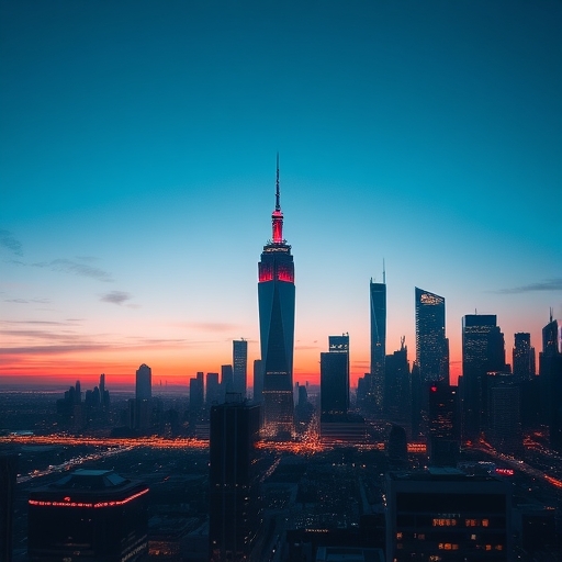 現代城市天際線科技