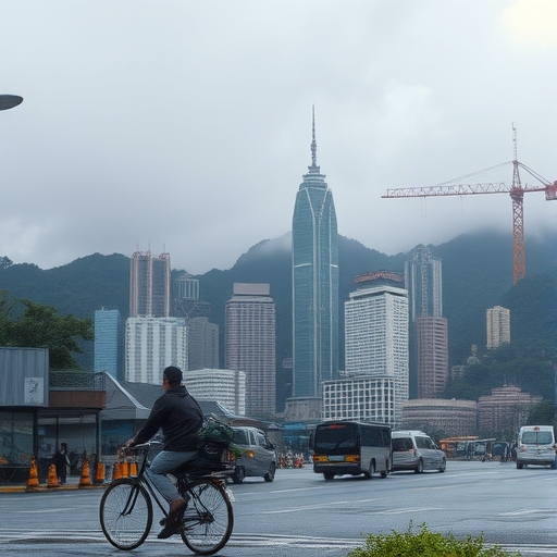 颱風正在襲擊台灣