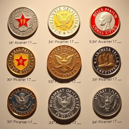 生動的紀念幣展示