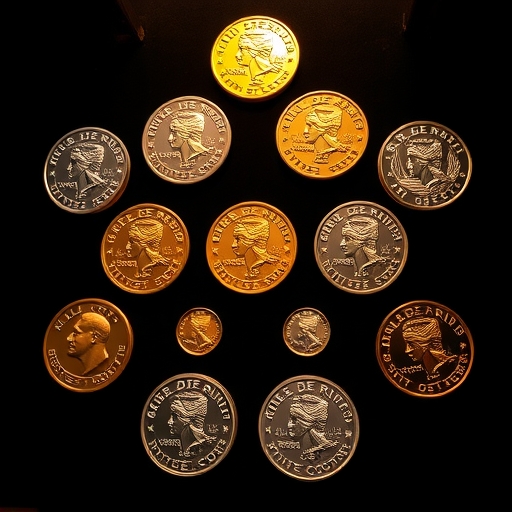 生動的紀念幣展示