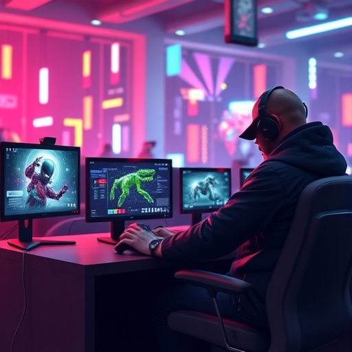 一位男子正在街頭交易股票