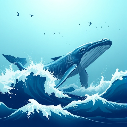 鯨魚在加密貨幣波浪中游泳