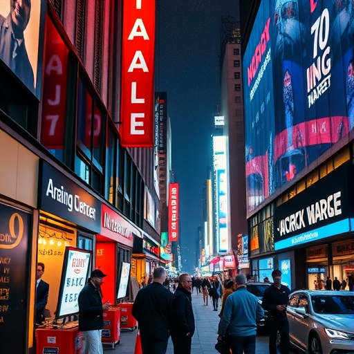 一位男子正在街頭交易股票