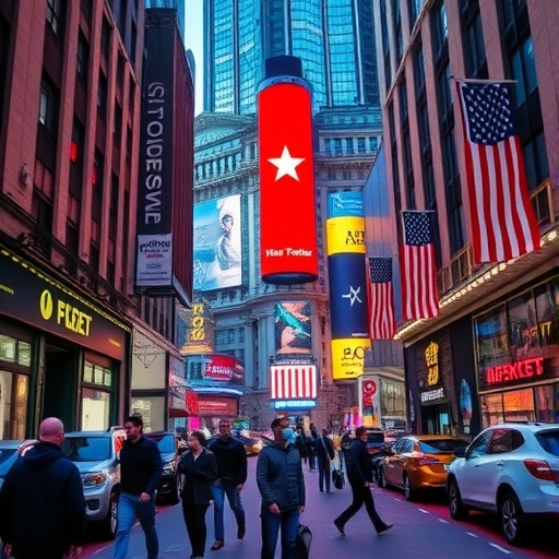 一位男子正在街頭交易股票