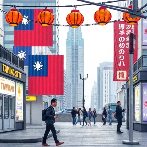 台灣面對美國關稅壓力的情境圖