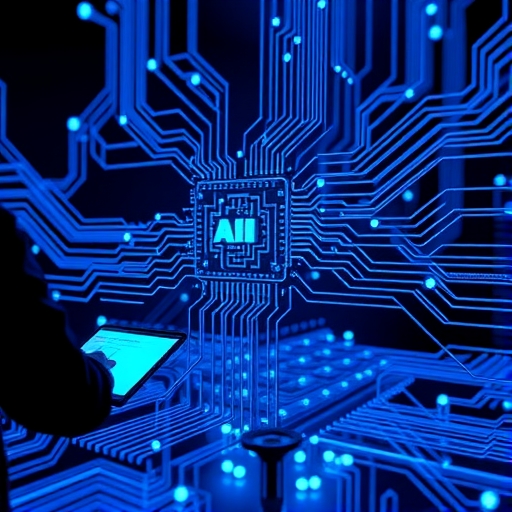 技術專家在AI晶片研發會議中討論