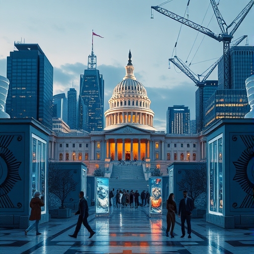 AI巨頭在政府市場競爭的圖像