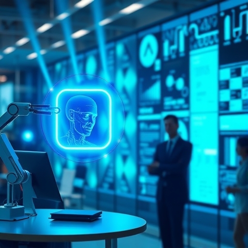 團隊在會議室討論人工智慧技術應用