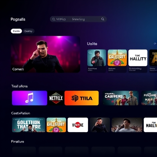 一個串流平台的介面