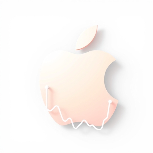 蘋果標誌與金融圖表的結合