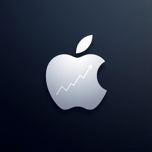 蘋果標誌與圖表顯示關稅上升