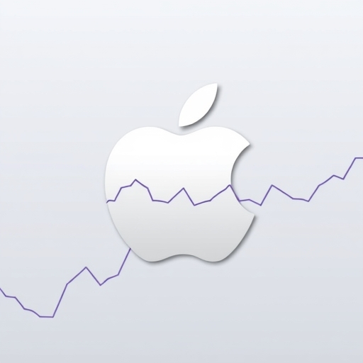 蘋果標誌與市場恐慌指數圖