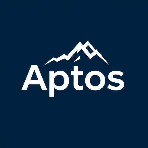 Aptos 標誌與上升趨勢圖