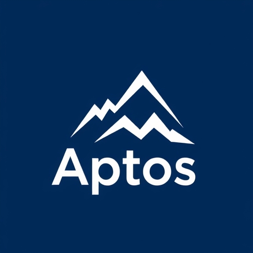 Aptos 標誌與上升趨勢圖