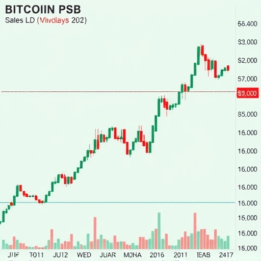 比特幣技術指標圖表顯示下跌趨勢