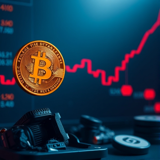 比特幣交易圖表下跌趨勢