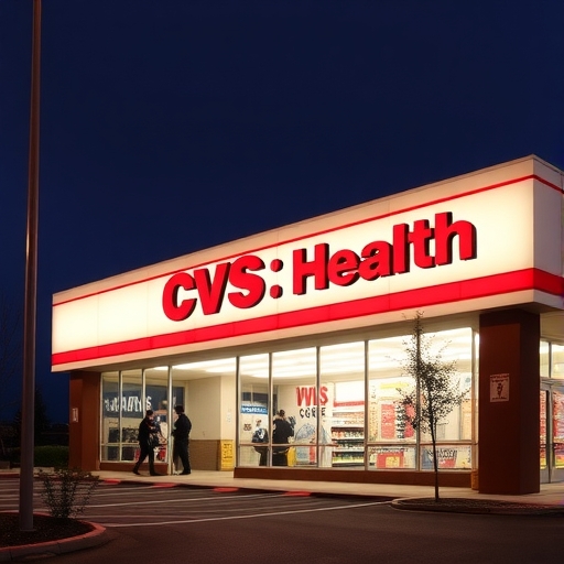 CVS健康公司股市上升的圖表