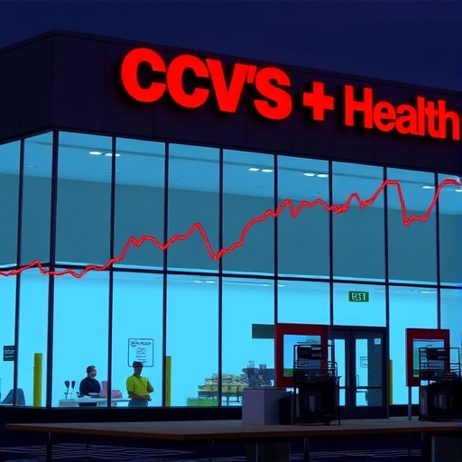 CVS健康公司股市上升的圖表