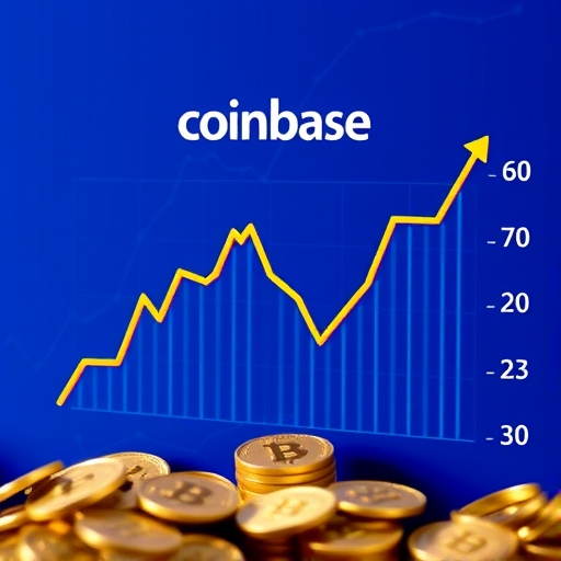 Coinbase股市圖表下跌
