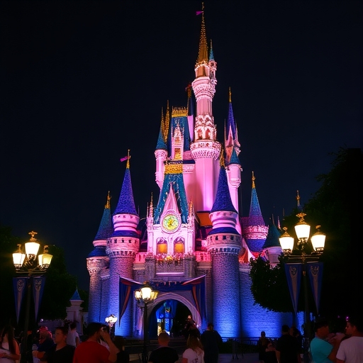 迪士尼樂園夜間燈光