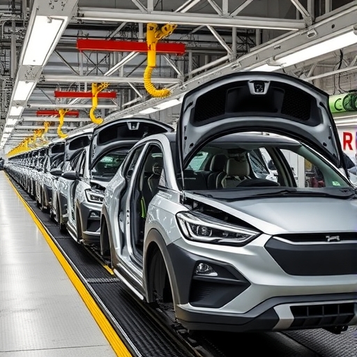 電動車組裝流程示意圖