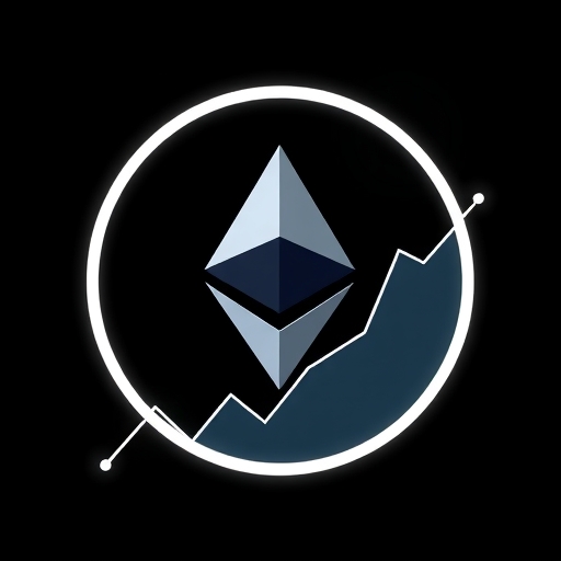 以太坊標誌與上升圖表