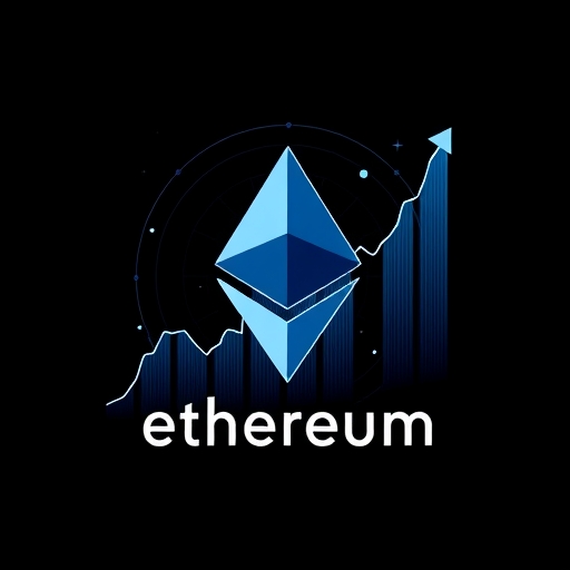 以太坊標誌與上升圖表