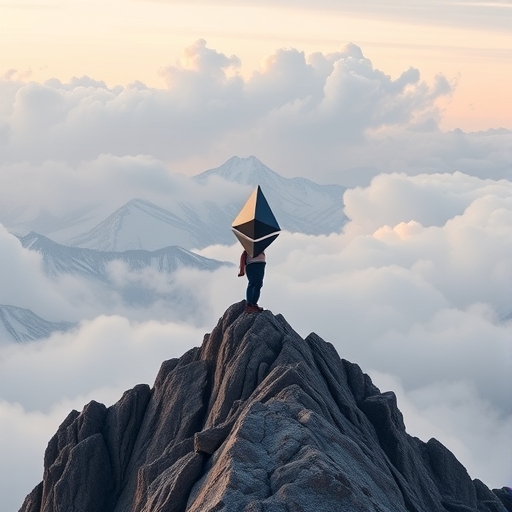 人工智慧與區塊鏈融合的圖示